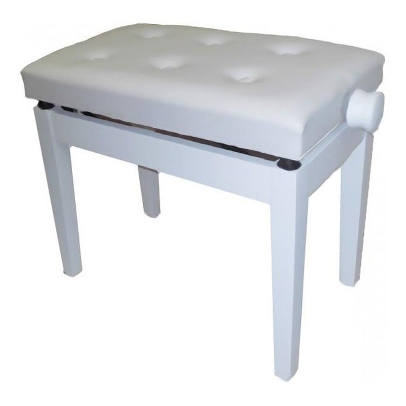 Banqueta de Piano Pianova PS-04 Blanco Mate