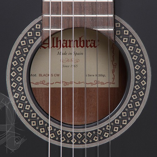 GUITARRA ALHAMBRA 1C BLACK SATIN CW-EZ