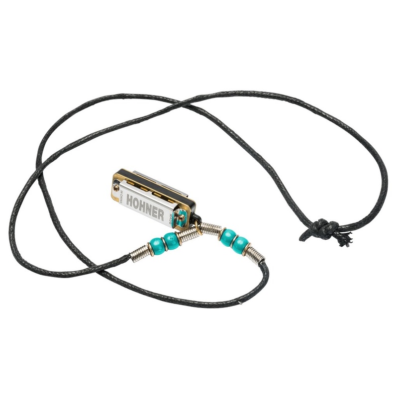 Armónica Mini Harp Hohner Colgante Azul Claro