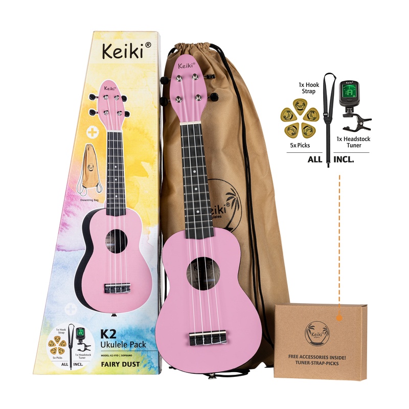 Ukelele Electrificado Soprano Keiki K2-Fyd