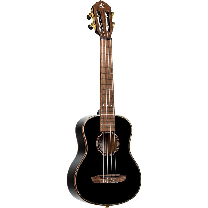 Ukelele Electrificado Tenor Ortega Onyx Bk Ruox-Te