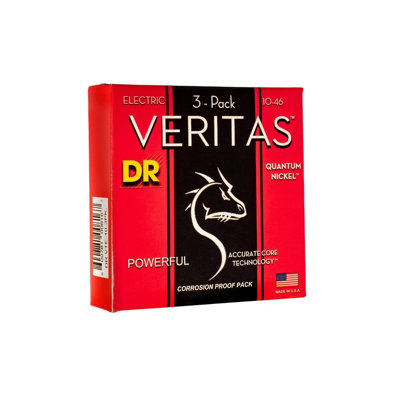 Cuerdas Guitarra Eléctrica Dr 3Xpack Vte-10 Veritas