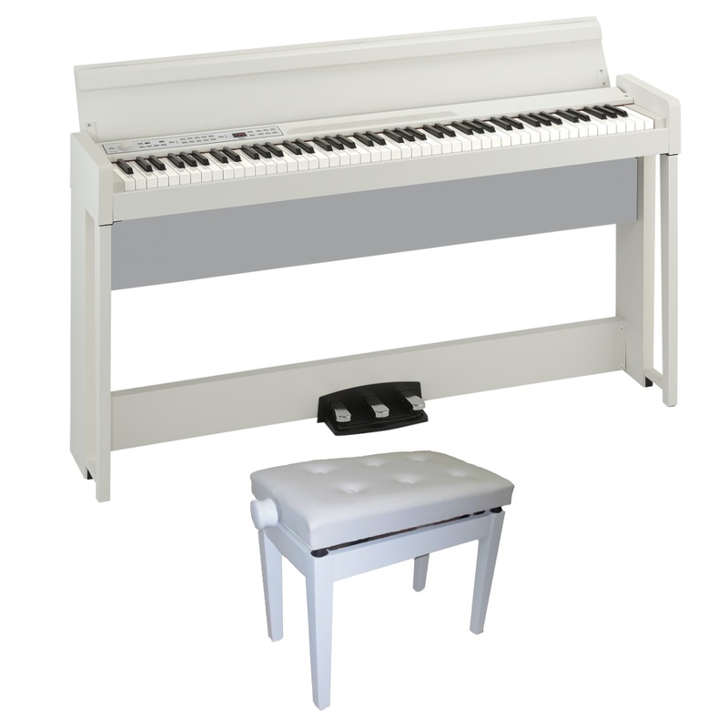 Piano Digital Korg C1 Wh Kit Banqueta Bgm