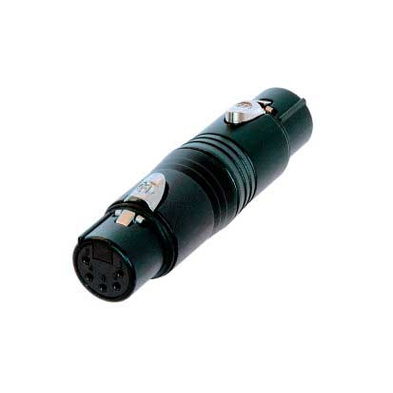 ADAPTADOR XLR NEUTRIK NA5FF-B BK