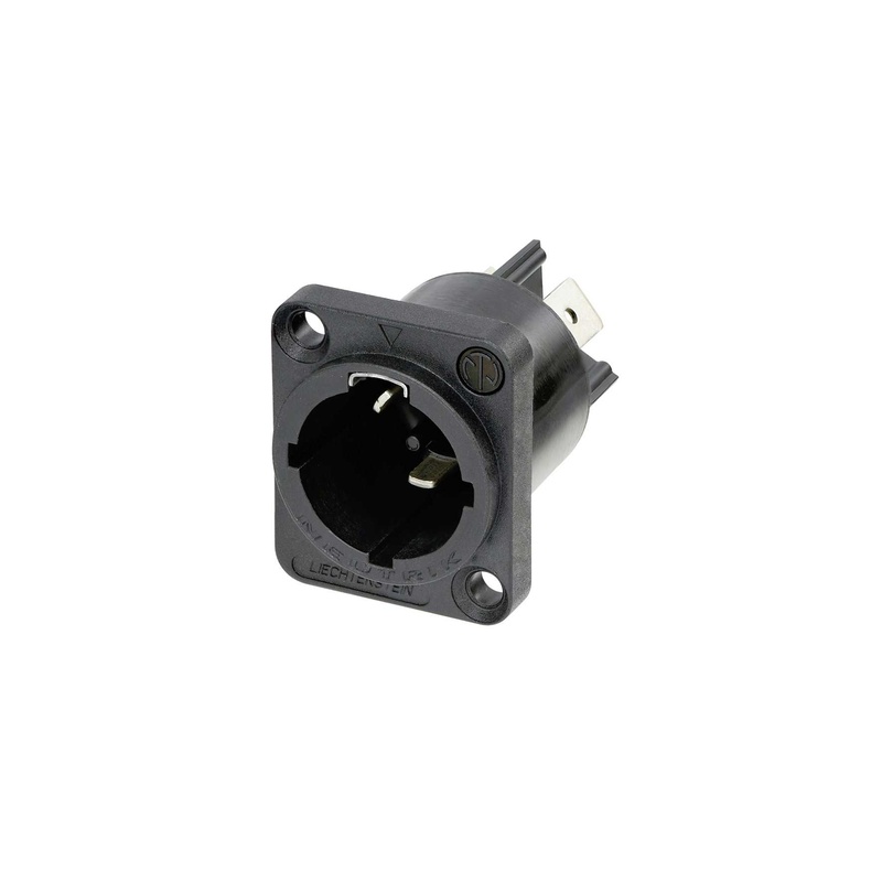 Conector De Chasis Powercon Neutrik Nac3Mpx‑Top Bk
