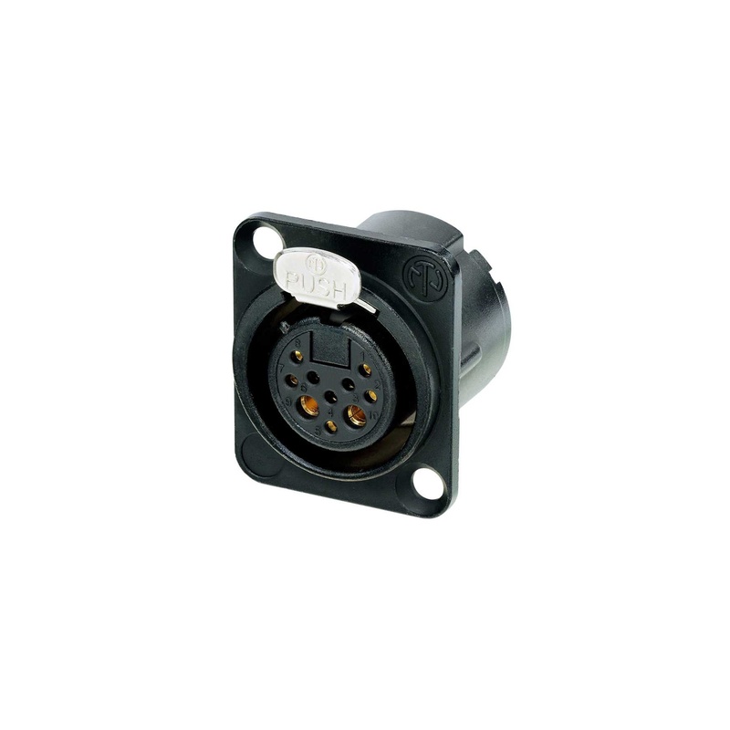 Conector Xlr Hembra De Chasis Neutrik Nc10Fd-Lx-B Bk