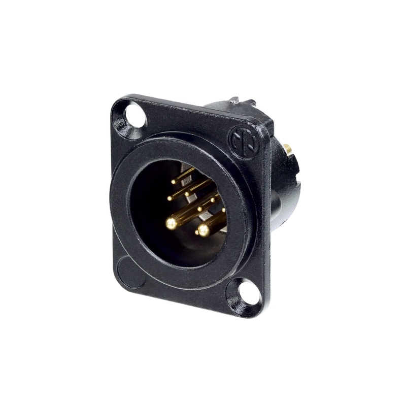 Conector Xlr Masculino 8+2 Pines Neutrik Nc10Md-Lx-B Bk