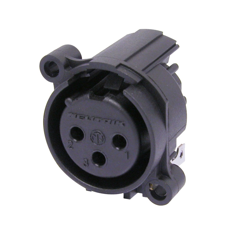 Conector Xlr Neutrik Nc3Faah1-0 Bk