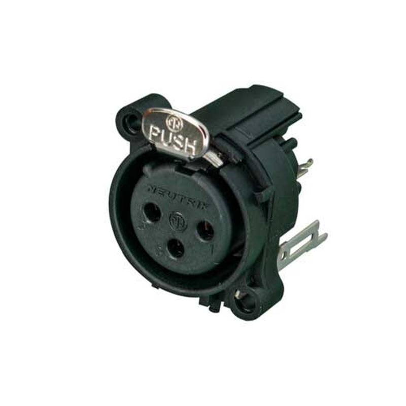 Conector Xlr Hembra Neutrik Nc3Faav2 Bk