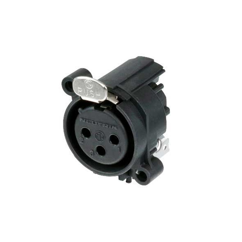 Conector Xlr Hembra Neutrik Nc3Fah1 Bk