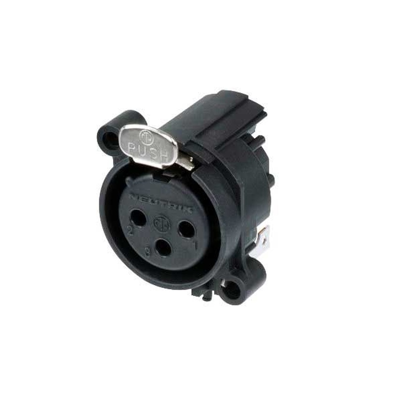 Conector Xlr Hembra 3 Pin Neutrik Nc3Fah2 Bk