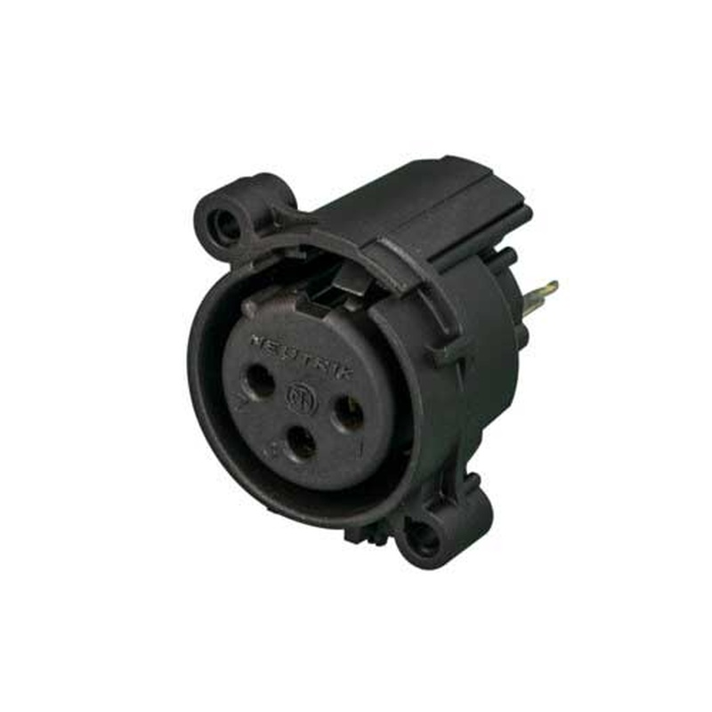 Conector Xlr Hembra 3 Pin Neutrik Nc3Fav-0 Bk