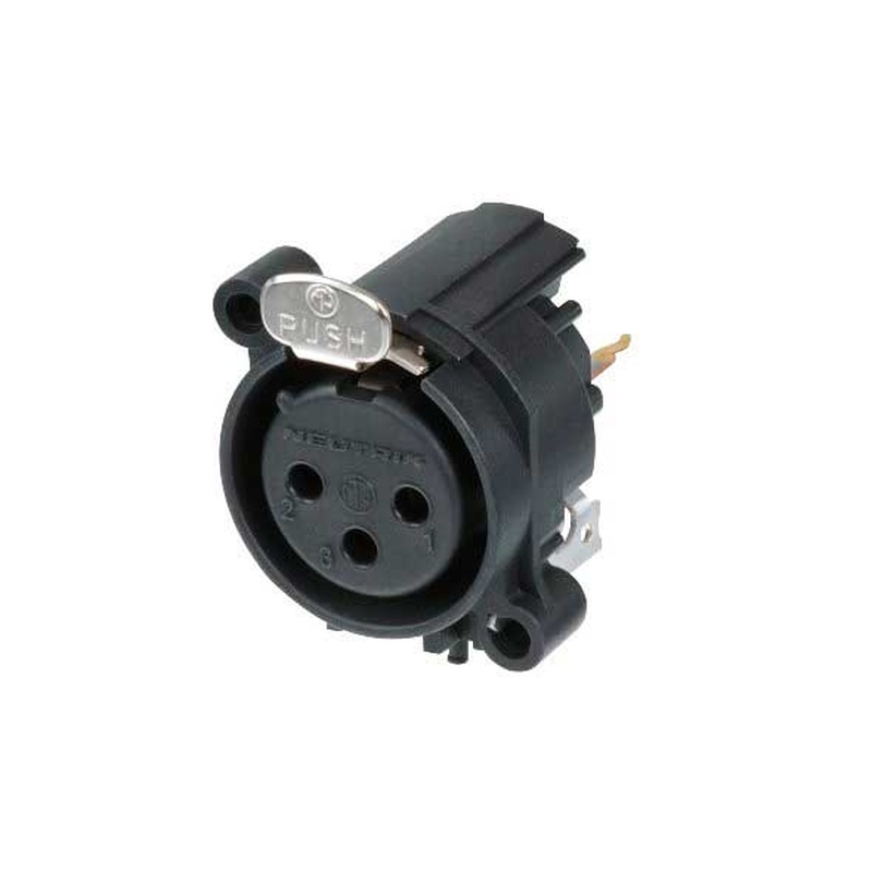 Conector Xlr Hembra 3 Pines Neutrik Nc3Fav1 Bk