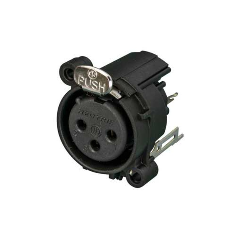 Conector Xlr Neutrik Nc3Fav2 Bk