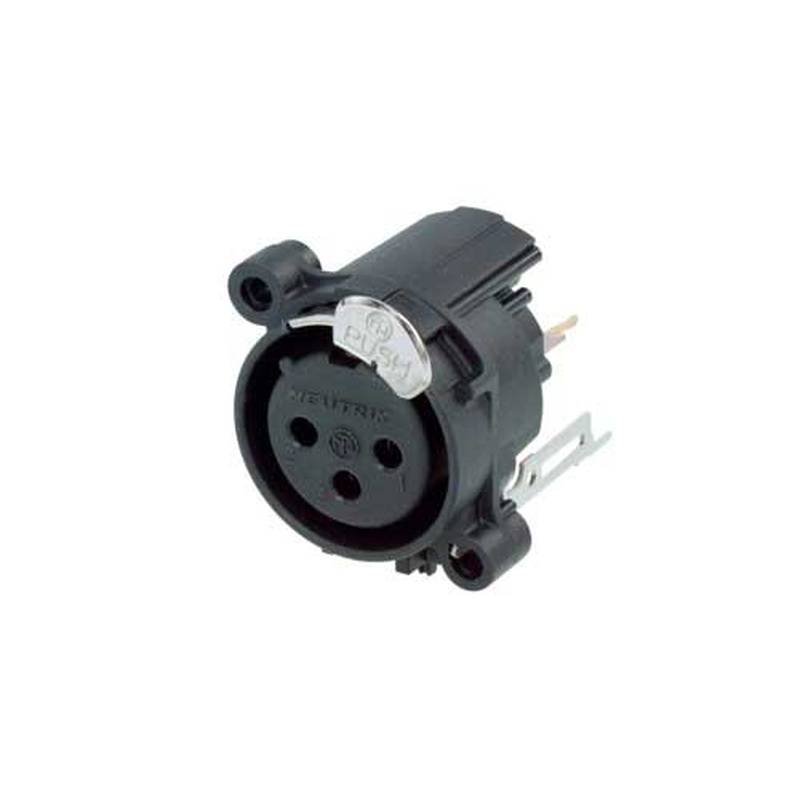 Conector Xlr Hembra 3 Pines Neutrik Nc3Fav2-Da Bk