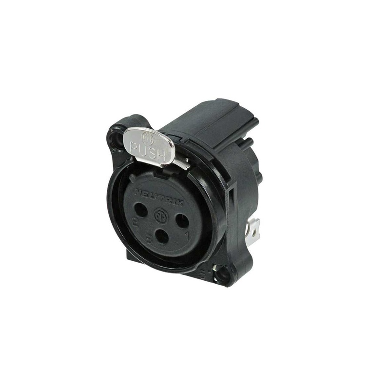 CONECTOR XLR HEMBRA DE 3 PINES NEUTRIK NC3FBH1-B