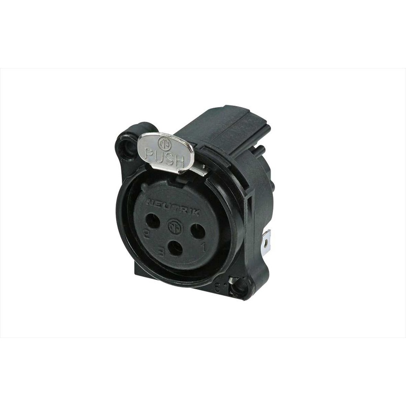 Xlr Conector Hembra 3P Neutrik Nc3Fbh2-B Bk
