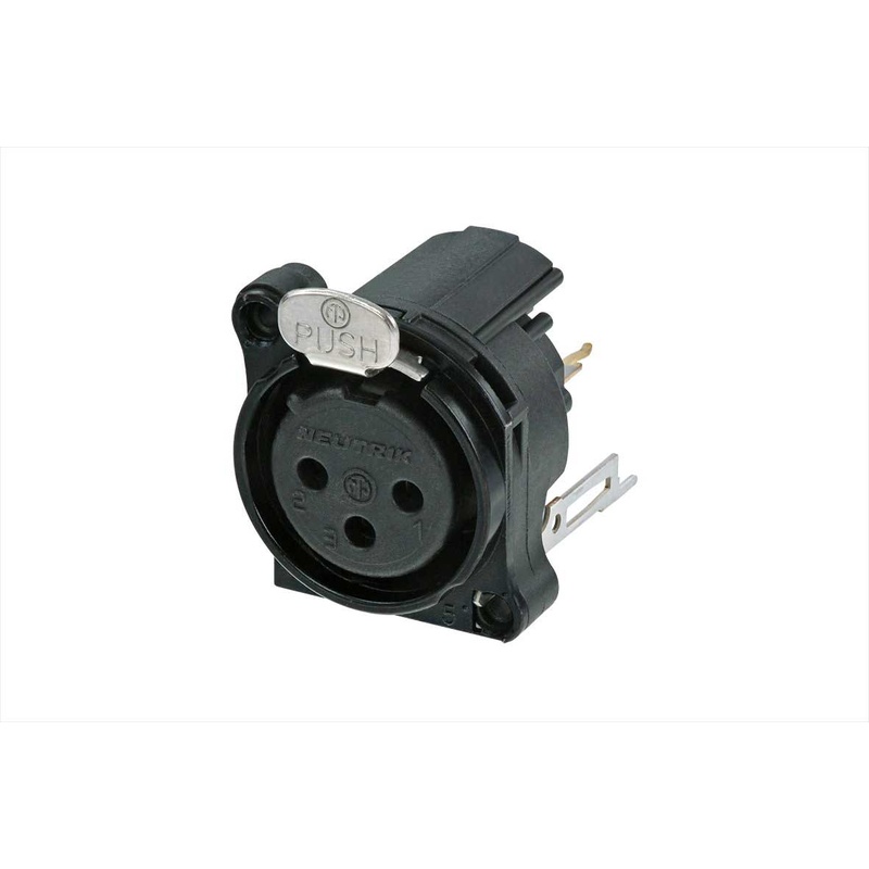 Conector Xlr Hembra Neutrik Nc3Fbv2-B Bk