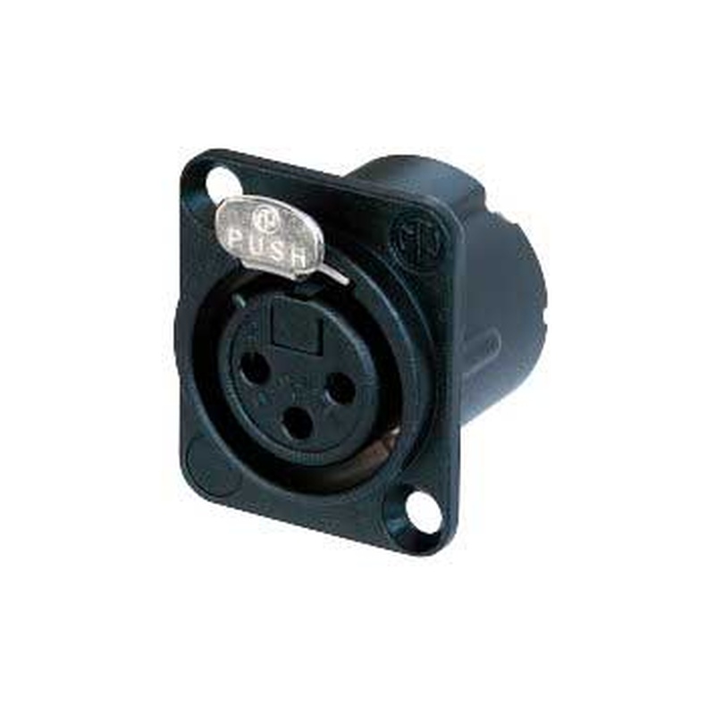 Conector Xlr Hembra Neutrik Nc3Fd-Lx-Bag Bk