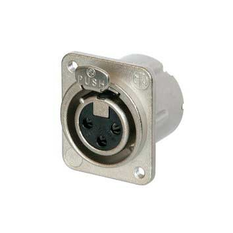 Conector Xlr Hembra Neutrik Nc3Fd-Lx-M3 Nickel
