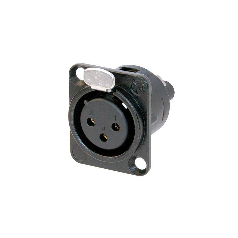Conector Xlr 3 Pines Hembra Neutrik Nc3Fd-S-1-B Bk