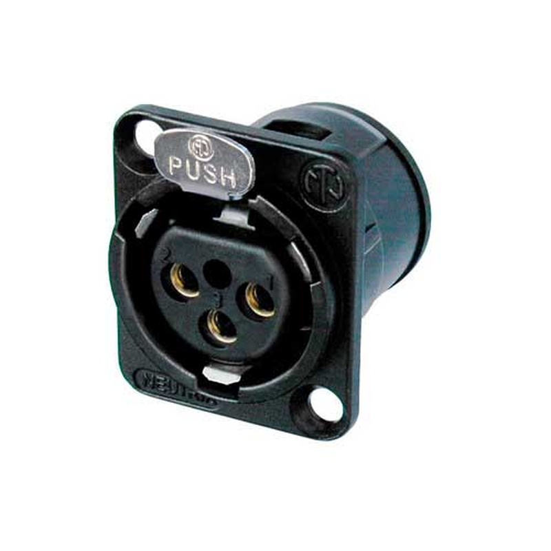 Conector Xlr Hembra 3 Pines Neutrik Nc3Fd-V-B