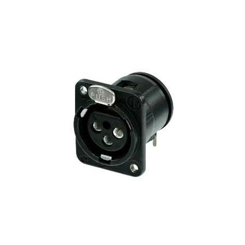 Conector Xlr Hembra Neutrik Nc3Fdm3-H-Bag Bk