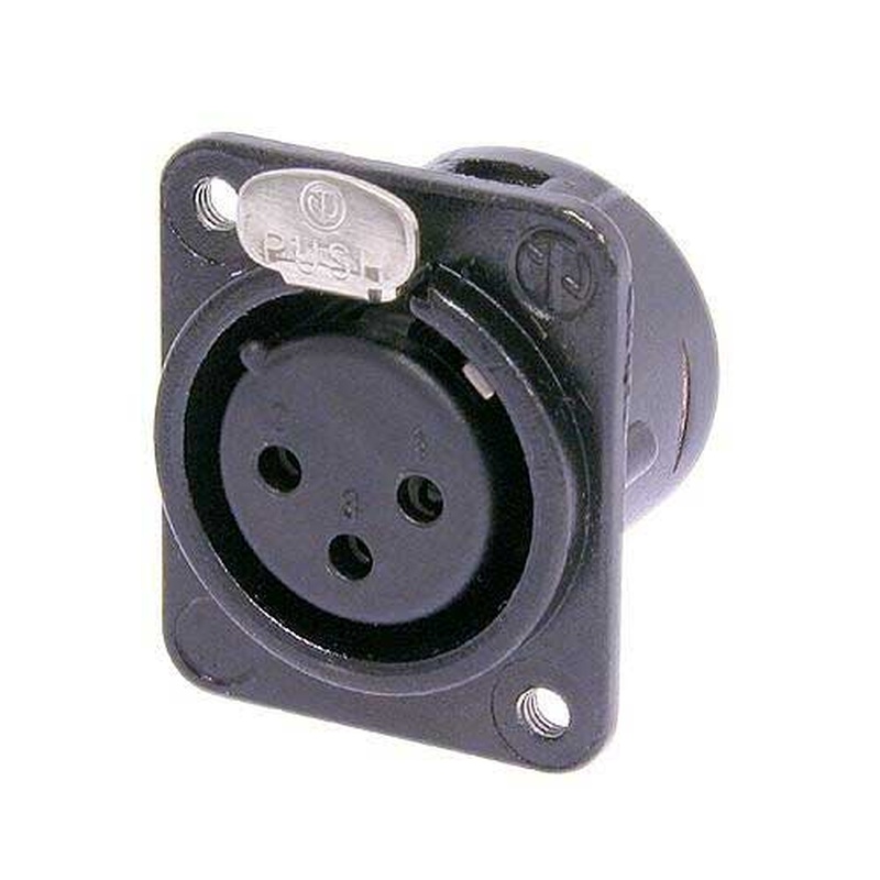 Conector Xlr Hembra Neutrik Nc3Fdm3-L-B-1 Bk