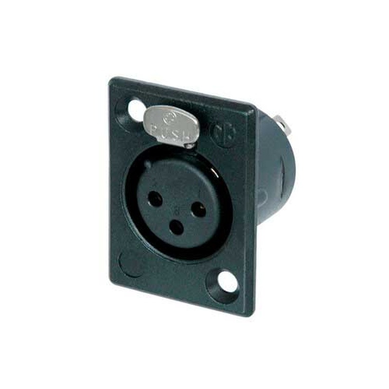 Conector Xlr Hembra Neutrik Nc3Fp-Bag-1 Bk