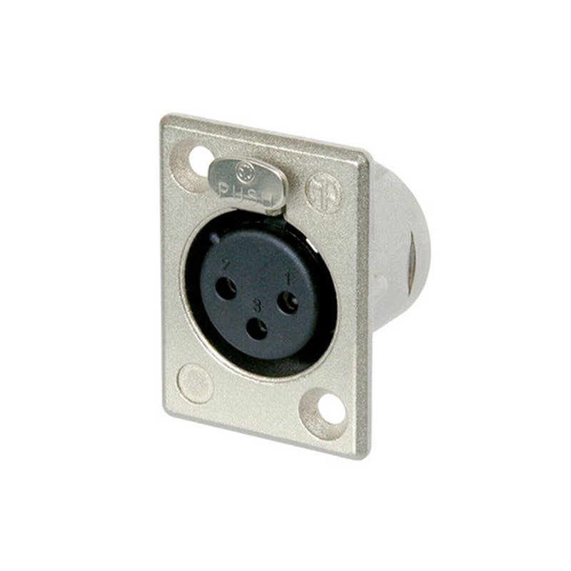Conector Xlr Hembra Neutrik Nc3Fpp Bk