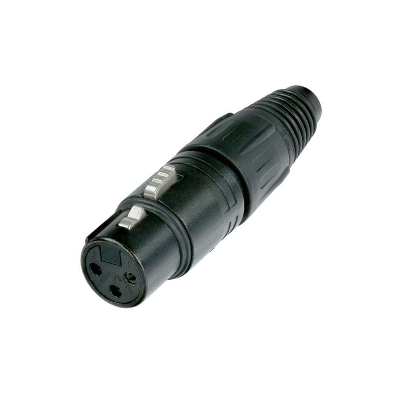 CONECTOR XLR HEMBRA NEUTRIK NC3FX-B BK