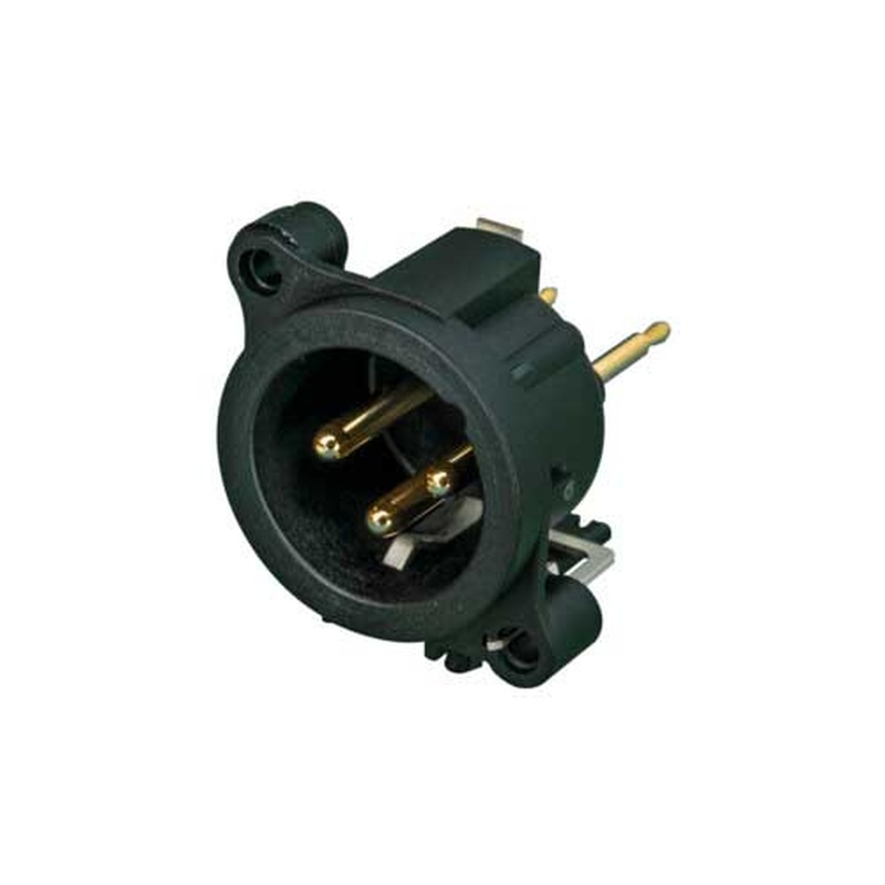 Conector Xlr Chasis Masculino 3 Pines Neutrik Nc3Mav-1 Bk