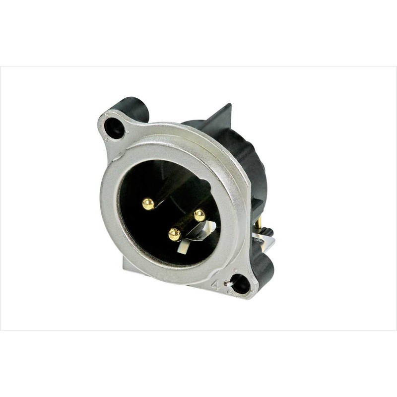 Conector Xlr Chasis Masculino Neutrik Nc3Mbh