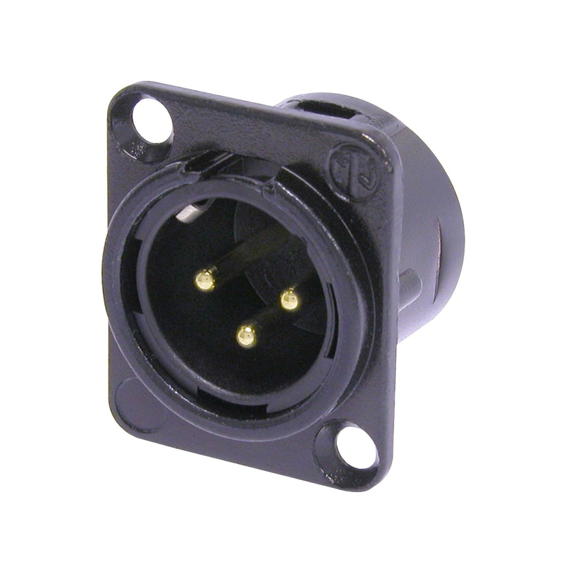 Conector Xlr Neutrik Nc3Md-L-B-1 Dl Bk