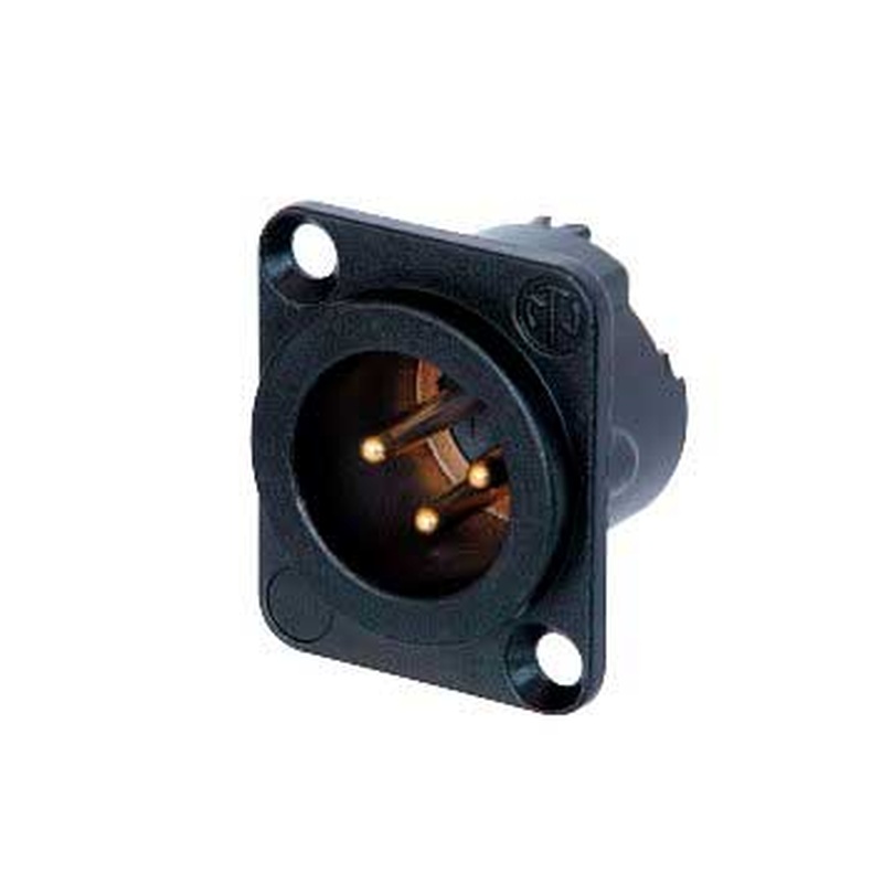 Conector Xlr De Chasis Male 3 Pin Neutrik Nc3Md-Lx-B