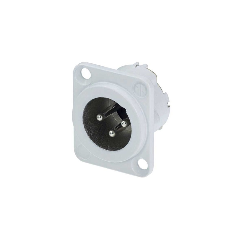 Conector Xlr Chasis Masculino 3 Pin Neutrik Nc3Md-Lx-Wt