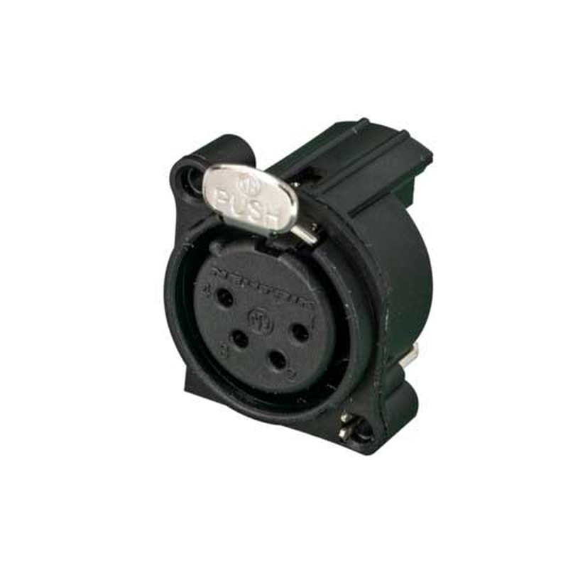 Conector Xlr Hembra 4 Pines Neutrik Nc4Fah Bk