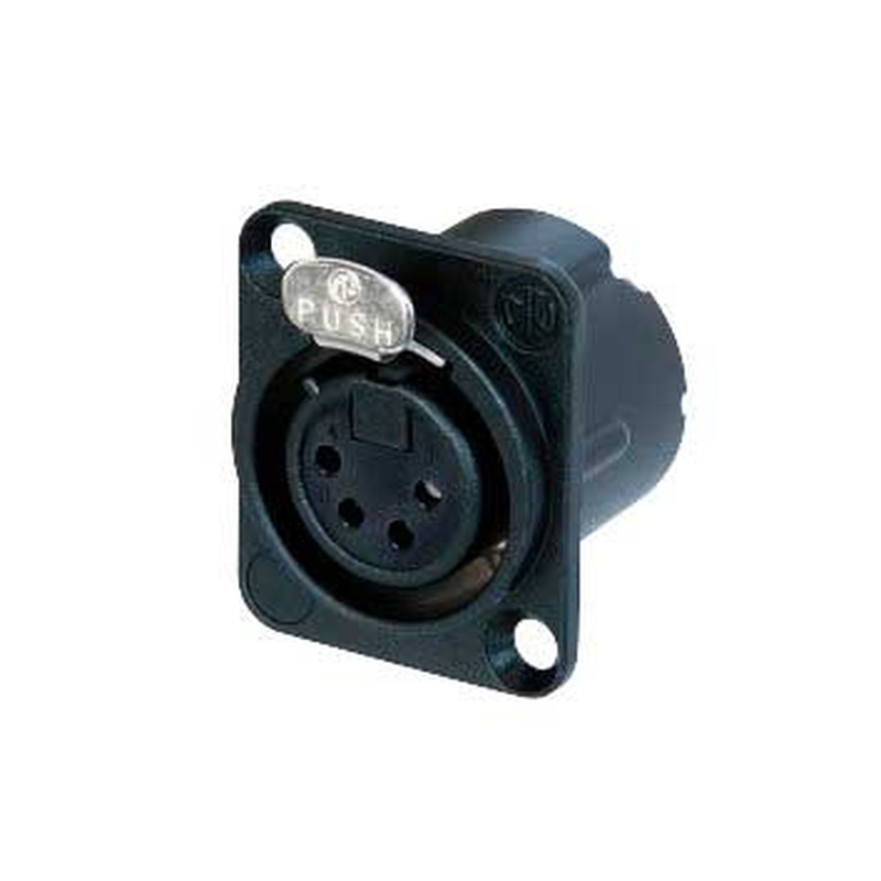 Conector Xlr Femea Neutrik Nc4Fd-Lx-Bag Bk