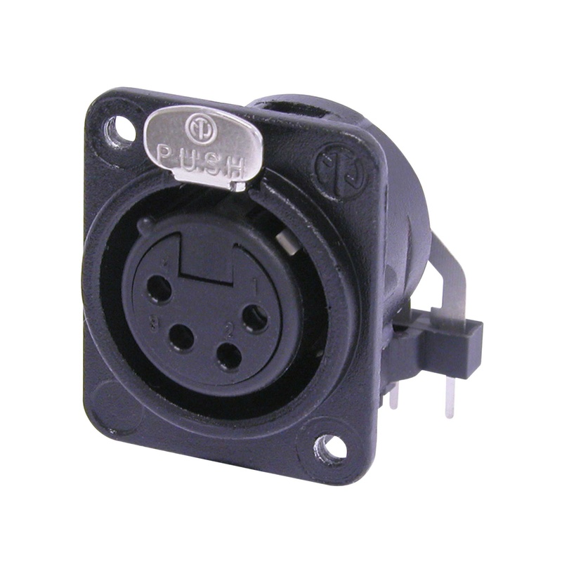 Xlr Conector Neutrik Nc4Fdm3-H-Bag Bk