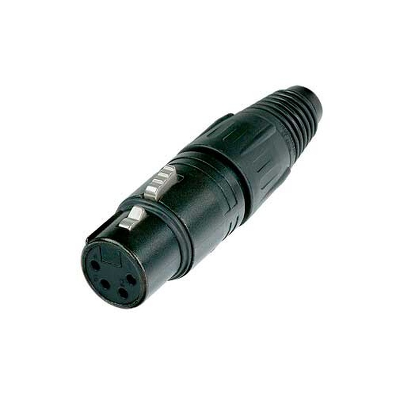 Xlr Conector Hembra Aéreo 4 Pines Neutrik Nc4Fx-B Bk
