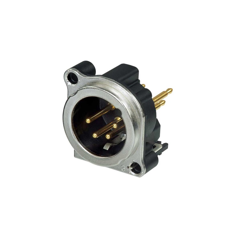 Conector Xlr De Chasis Masculino 4 Pin Neutrik Nc4Mbv
