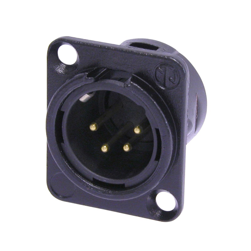 CONECTOR XLR DE CHASIS NEUTRIK NC4MD-L-B-1 BK