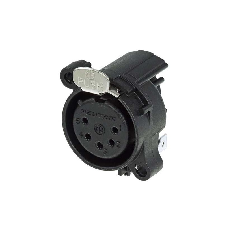 Conector Xlr Hembra Neutrik Nc5Fah Bk