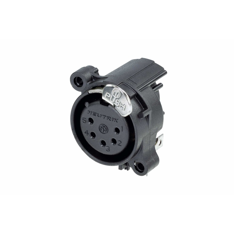 Conector Xlr Hembra Neutrik Nc5Fah-Da Bk