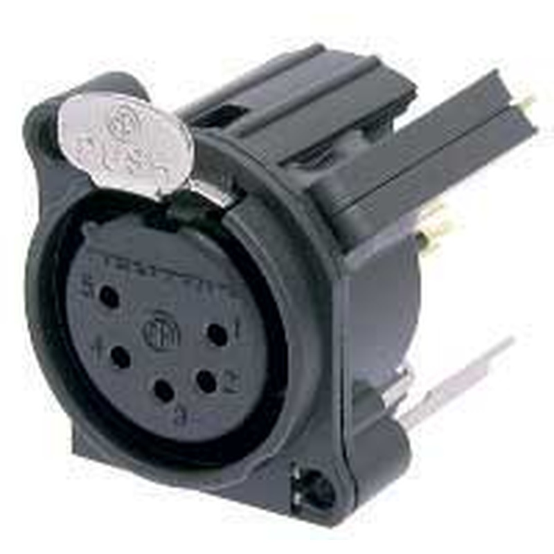 Conector Xlr Hembra Neutrik Nc5Fav-Sw Bk