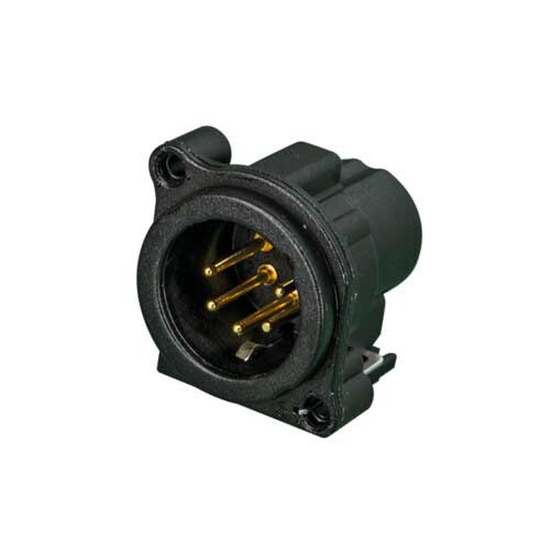 Conector Xlr De Chasis Neutrik Nc5Mbv-B Bk