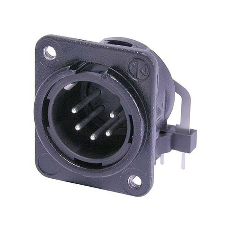 CONECTOR XLR NEUTRIK NC5MDM3-V-BAG BK