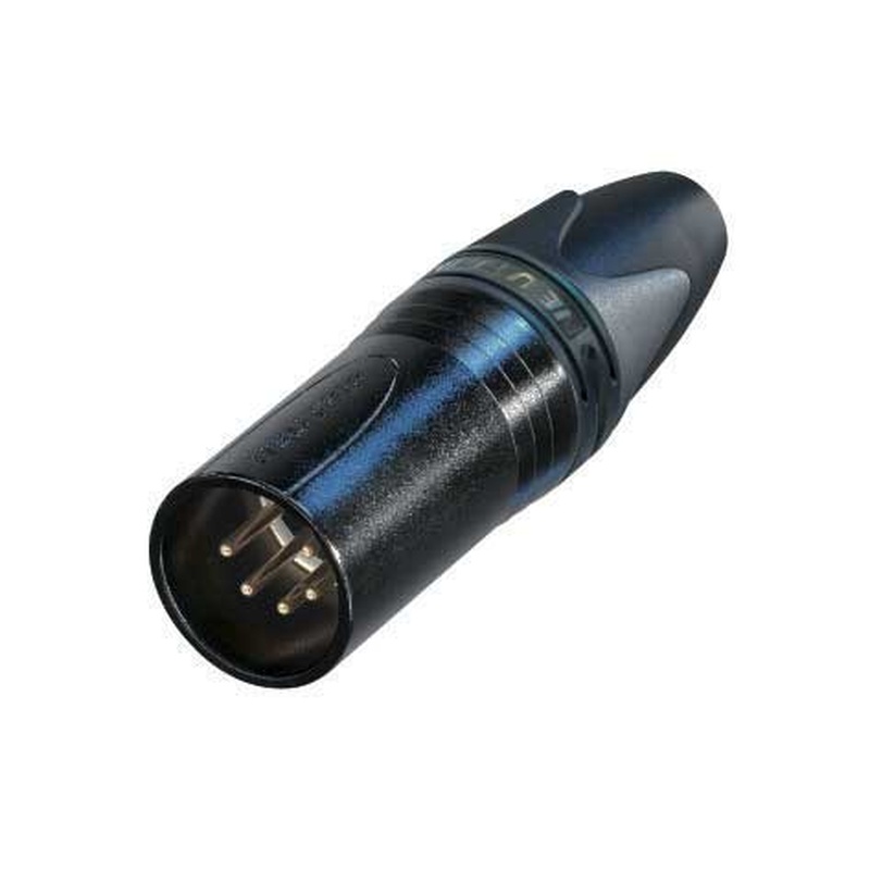 Conector Xlr Aéreo Masculino 5 Pín Neutrik Nc5Mxx-B Bk