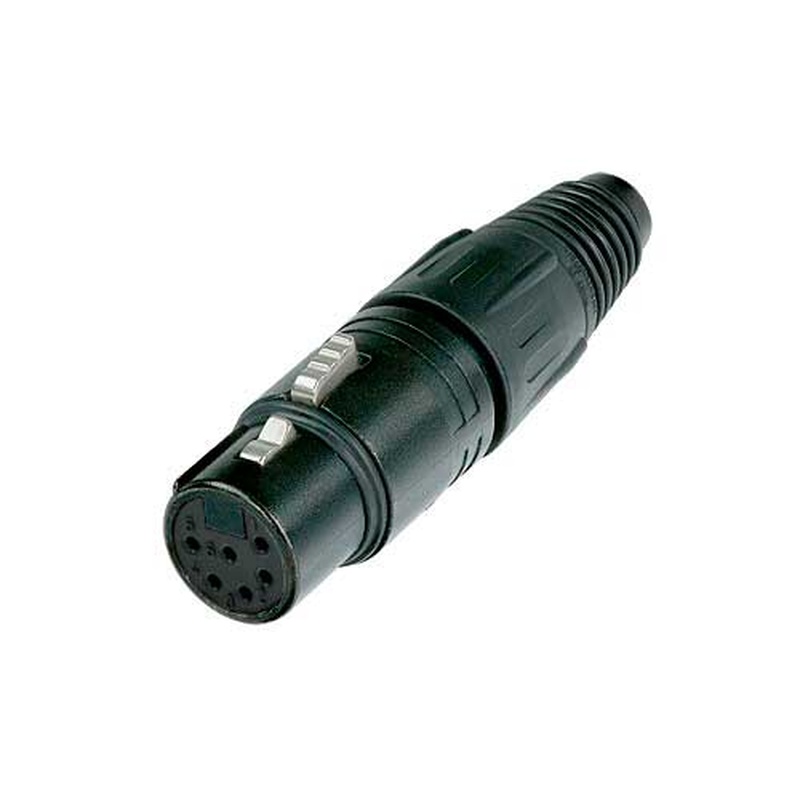 Conector Xlr Hembra 6 Pin Neutrik Nc6Fx-B Bk