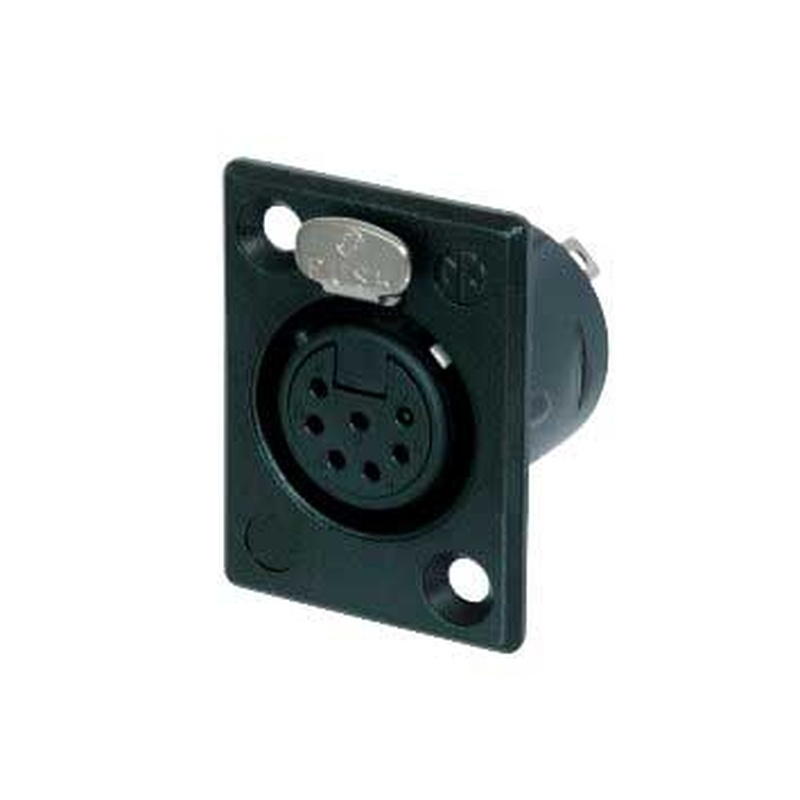 CONECTOR XLR HEMBRA DE CHASIS 7 PINES NEUTRIK NC7FP-B-1 BK